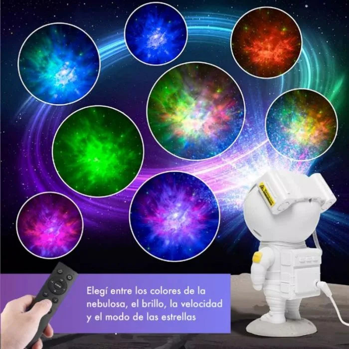 Astronauta Proyector de Galaxias con Parlante ✨ Un Show de Luces, Música y Estrellas 🎁 Últimas Unidades con Descuento