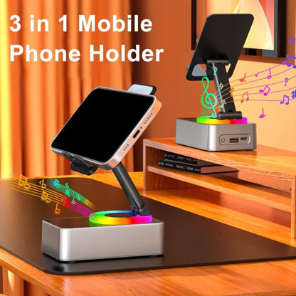 Soporte Amplificador y Cargador de Celular con Luz RGB